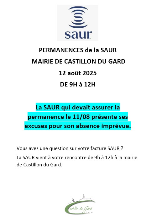 PERMANENCE DE LA SAUR