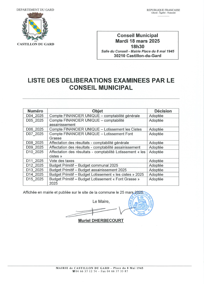 Liste dlib conseil municipal du 18032025